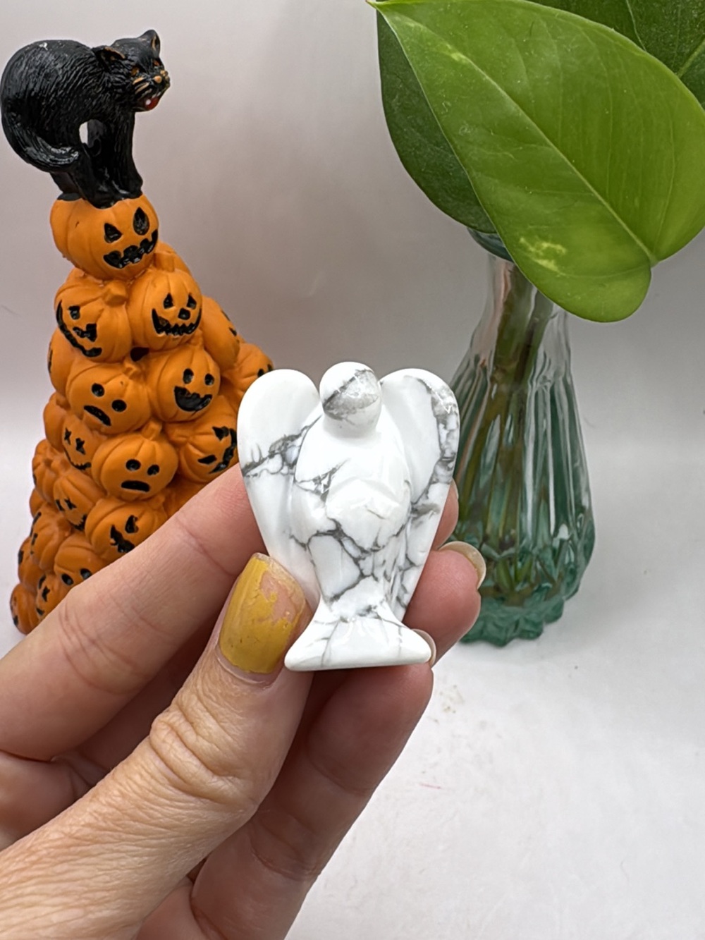 Howlite Angel Figurine - Home Accents